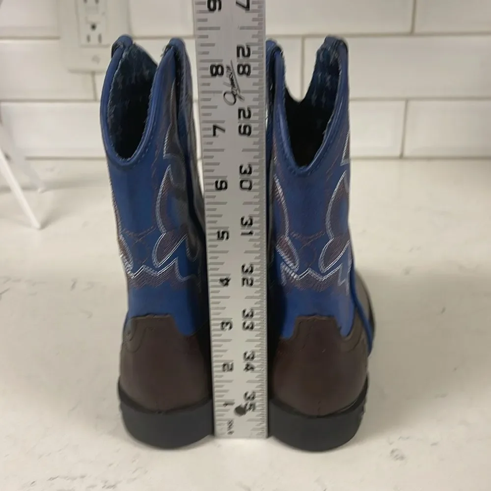 Roper Kids Lightning (Toddler/Little Kid) Blue and Brown Western Boots Size 11